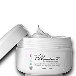 Dab to Illuminate: Natural Eye Cream with Jojoba, Sesame, & Pomegranate Seed Oils, Caffeine, Vitamins A & E, HA, Retinol, Alpha Lipoic Acid, Beta Carotene, Palmitoyl Tetrapeptide-7…For All Skin.