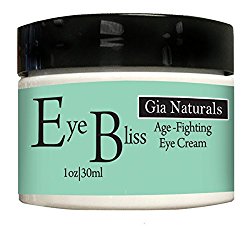 Pure, Natural and Organic EYE BLISS Eye Cream. Full 1 OZ. Firms, Tones, Tightens, Corrects and Prevents Aging. Made in USA. Cruelty Free