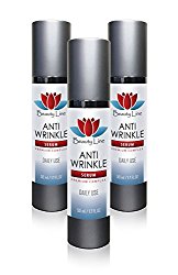 Serum with hyaluronic acid – ANTI WRINKLE SERUM PREMIUM COMPLEX – Wrinkle vitamins – 3 Bottles