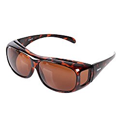 Yodo Fit Over Glasses Sunglasses with Polarized Lenses for Men and Women, Leopard