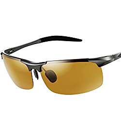 MOTELAN Men’s Photochromic Polarized UV400 Sunglasses for Outdoor Fishing Golf Beach Baseball Sports Brown