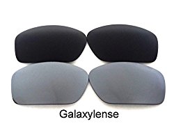 Galaxy Replacement Lenses For Oakley Valve Black/Titanium Color Polarized 2 Pairs