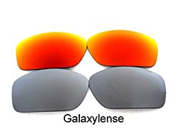 Galaxy Replacement Lenses For Oakley Valve Red/Titanium Color Polarized 2 Pairs