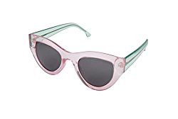 Komono Phoenix KOM-S3102 Unisex Rose Frame Blue Lens Cat-Eye Sunglasses