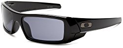 Oakley Men’s Gascan Rectangular Sunglasses, Polished Black/Grey, 60 mm