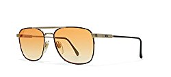 Valentino V429 917 Gold Black Flat Lens Vintage Sunglasses Wayfarer For Mens and Womens