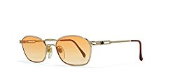 Valentino V464 903 Gold Flat Lens Vintage Sunglasses Round For Mens and Womens