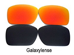 Galaxy Replacement Lenses For Oakley Oil Drum Sunglasses Black/Red Polarized