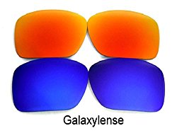 Galaxy Replacement Lenses For Oakley Oil Drum Sunglasses Blue/Red Polarized