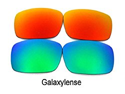 Galaxy Replacement Lenses For Oakley Oil Drum Sunglasses Green/Red Polarized