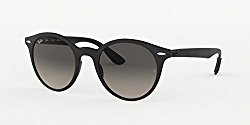 Ray-Ban Plastic Unisex Round Sunglasses, Matte Black, 52 mm