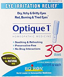 Boiron Optique 1 Eye Irritation Relief Eye Drops, 30 Count (0.013 fl oz each)
