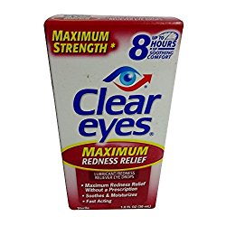 Clear Eyes Maximum Redness Relief, 1-Ounce Packages (Pack of 3)