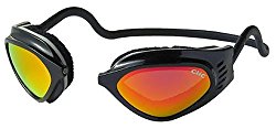 CliC Adjustable Front Connect Universal Sport Goggle, Standard Size, Black Frame with Iridium Lens