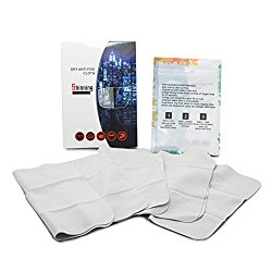 Anti Fog/Defog Nano-Microfiber Wipe Cloth for Glasses/Ski/Swim/Bicyle Goggles,Harmless to Lens Surface,5Pieces/Package (5)
