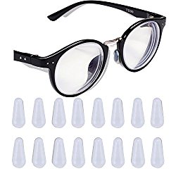 eMingo 10 Pair Eyeglasses Nose Pads,Anti-Slip Adhesive Silicone Nose Pad for Eyeglass Sunglasses Spectacles (Clear, M-1.8MM)