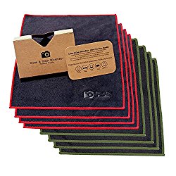 EXTRA LARGE [8 Pack] Clean & Clear Microfiber – ULTRA PREMIUM QUALITY Lens Cleaning Cloths – Camera Lens, Glasses, Screens, and all Lens.