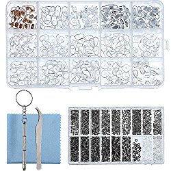 Sumind Eyeglass Repair Kit 150 Pairs Eyewear Nose Pads Set and 1000 Pieces Screws Nut Washer with Tweezers Screwdriver and Cleaning Cloth