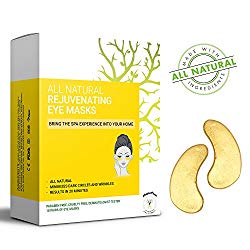 (18 pairs) All Natural Under Eye Patches and Masks for Dark Circles, Puffy Eyes, and Wrinkles | 24K Gold with Anti-Aging Collagen, Hyaluronic Acid, Hydrogel | Under Eye Bags Treatment