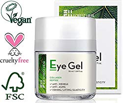 Forest Heal Eye Gel With Collagen Peptides and Niacinamide – Natural Anti Aging, Anti Wrinkle Moisturizer For Under and Around Eyes – 1.69 fl.oz.