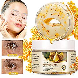 Gold Eye Mask, Collagen Eye Mask, Eye Wrinkle Pads, collagen eye pads, Hyaluronic Acid anti aging eye mask for Dark Circles, Puffiness, Wrinkles and Bags & Fine Lines – 30 Pairs