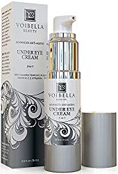 Natural Anti-Aging Under Eye Cream, Best 3-in-1 Treatment For Dark Circles, Puffy Eyes, Bags & Wrinkles – Firming, Brightening & Hydrating – Cucumber, Collagen, Hyaluronic Acid, Retinol, Vitamin C & E