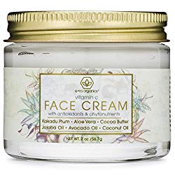 Vitamin C Face & Eye Cream – 2oz Revitalizing Natural Anti Aging Moisturizer With Kakadu Plum, Jojoba Oil, Avocado Oil, & Vitamin E for Dry Skin, Wrinkles, Aging, Eye Bags, Dark Circles & Crows Feet