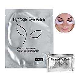 110 Pairs Eyelash Extension Gel Patches Kit, Lash Extension Lint Free Under Hydrogel Eye Mask Pads Beauty Tool with Transparent Cosmetic Bag