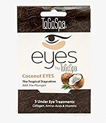 Coconut EYES by ToGoSpa – Premium Anti-Aging Collagen Gel Pads for Puffiness, Dark Circles, and Wrinkles – Under Eye Rejuvenation for Men & Women – 1 Pack – 3 Pair