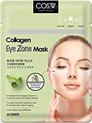 COS.W Smoothing Collagen Eye Pads with Vitamin E for Dark Circles and Puffiness (60 Count)