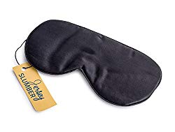 Jersey Slumber 100% Silk Sleep Mask for A Full Night’s Sleep, Comfortable and Super Soft Eye Mask with Adjustable Strap, Works with Every Nap Position, Ultimate Sleeping Aid, Blindfold, Blocks Light