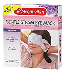 MegRhythm Gentle Steam Eye Mask, Lavender, 7 Count