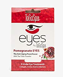 Pomegranate EYES by ToGoSpa – Premium Anti-Aging Collagen Gel Pads for Puffiness, Dark Circles, and Wrinkles – Under Eye Rejuvenation for Men & Women – 1 Pack – 3 Pair