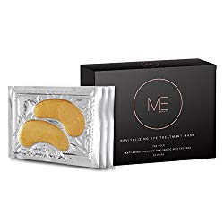 Revitalizing Eye Treatment Mask – Reduce Dark Circles Under Eyes | 24K Gold Pads for Wrinkles & Puffy Eyes | Natural Anti Aging Hydrating Collagen Solution for Men and Women | 20 Pair Per Package