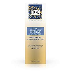 RoC Retinol Correxion Anti-Aging Eye Cream for Sensitive Skin, Anti-Wrinkle Treatment with milder retinol formula that helps condition skin to retinoids .5 fl. oz