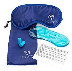 Sleeping Eye Mask By Simple Health, Sleep & Insomnia Blindfold Contoured for Men, Women, Girls, Kids and for Travel, Meditation, Puffy Eyes & Dark Circles, Free Ear Plugs & Carry Pouch, Midnight Blue