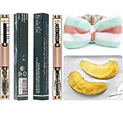 (2 PACK + BONUS GIFTS) Organic Eyelash Eyebrow Growth Conditioning Treatment Castor Oil Cold Pressed – 100% Pure Certified Hexane Free w/Mascara Tube Eyeliner Brush Applicator to condition lash & brow