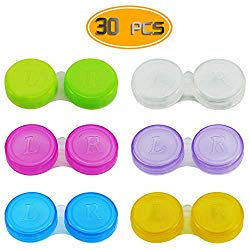 30 Pack Colourful Contact Lens Box Holder Container Case