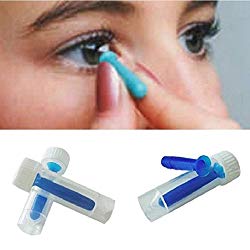 Niome Portable Contact Lens Inserter Case Box for Hard/RGP and Soft Remover Stick Set Blue