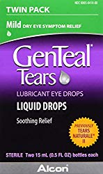 GenTeal Tears Lubricant Eye Drops, Mild Liquid Drops, Twin Pack, 15-mL