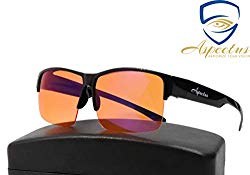 Aspectus Fitover Blue Light Blocking Glasses | Fits Over Prescription Eyeglasses | Amber Lenses for Deep Sleep & Relaxation | Enhance Sleep Cycle | Reduce Eyestrain Migraine Headaches Insomnia