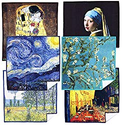 EXTRA LARGE [6 Pack] World Best Classic Art Collection – ULTRA PREMIUM QUALITY Clean & Clear Microfiber Cleaning Cloths (Best for Camera Lens, Glasses, Screens, and all Lens.)