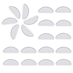 Eyeglasses Nose Pads, 10 Pair 1mm Glasses Adhesive Silicone Anti-Slip Nose Pads for Eyeglass Glasses Sunglasses by Amoboo (Transparent)