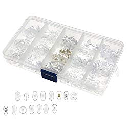 Glasses Repair Tool Eyeglass Nose Pads Kit Soft Silicone Assorted with Case