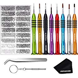 Paxcoo Eyeglass Repair Kit with 8 Pcs Magnetic Eyeglass Screwdrivers and Glasses Screws for Glasses, Eye Glass, Sunglass Repair