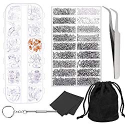 Selizo Eyeglass Repair Kit with Eyeglass Nose Pads and Glasses Screws Screwdriver for Glasses Repair