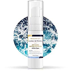 Anti Aging Peptide Eye Cream By Alana Mitchell – Look Younger, Reduce Wrinkles, Diminish Fine Lines, Erase Bags & Crow’s Feet – Deep Hydration, Firming & Nourishing – For Day & Night – All Skin Types