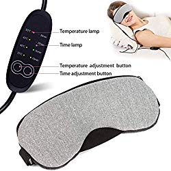 Hot Steam Eye Mask Electric Heating Pad Eye Mask, Heated Eye Mask for Eyes Heating Pad, Adjustable Temperature Sleeping USB Heated Eye Massage Relieve Dry Eyes Fade Black Eye Tired Eyes Puffy Eyes