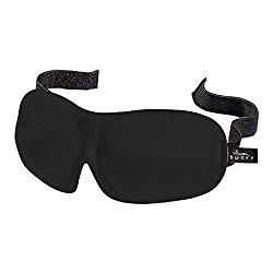 Bucky 40 Blinks Ultralight & Comfortable Contoured, No Pressure Eye Mask for Travel & Sleep, Perfect With Eyelash Extensions – Black