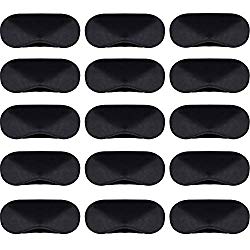 Hicarer 30 Pieces Blindfold Eye Cover Sleep Mask for Games Party Sleeping Travel with Nose Pad and Adjustable Strap (Black)